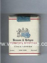 Virginia Rounds Benson and Hedges cigarettes soft box  Virginia Rounds Benson and Hedges cigarettes soft box