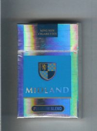 Midland Premium Blend Lights cigarettes hard box