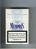 Memphis Strato-Blue American Blend cigarettes hard box