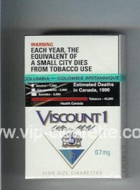 Viscount 1 Ultra Mild King Size cigarettes hard box  Viscount 1 Ultra Mild King Size cigarettes hard box