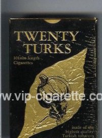 Twenty Turks 100s cigarettes wide flat hard box Twenty Turks 100s cigarettes wide flat hard box