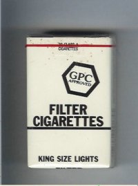 GPC Approved Filter Cigarettes King Size Lights soft box