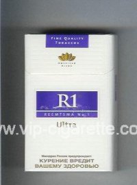R1 Reemtsma No 1 Ultra American Blend cigarettes hard box