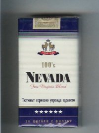 Nevada 100s Fine Virginia Blend cigarettes soft box  Nevada 100s Fine Virginia Blend cigarettes soft box