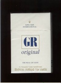 GR King Size International Original white cigarettes hard box