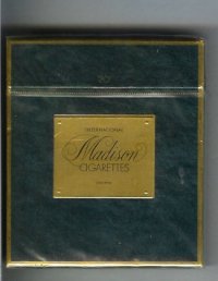 Madison International 100s cigarettes wide flat hard box