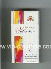 Valentine Slims cigarettes hard box