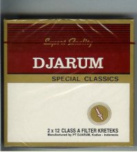 Djarum Special Classics 100s cigarettes hard box