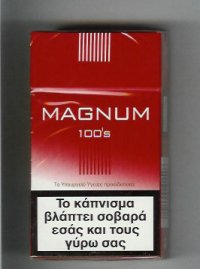 Magnum 100s red cigarettes hard box