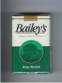 Bailey's kings Menthol cigarettes