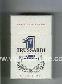 Trussardi 1 American Blend King Size cigarettes white hard box Trussardi 1 American Blend King Size cigarettes white hard box