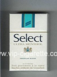 Select Ultra Menthol American Blend cigarettes hard box