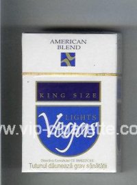 Vegas American Blend Lights Cigarettes hard box