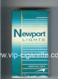Newport Lights Menthol green and white 100s cigarettes soft box  Newport Lights Menthol green and white 100s cigarettes soft box