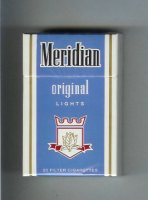 Meridian Original Lights cigarettes hard box