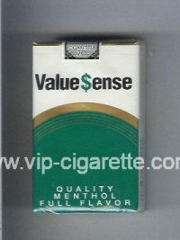 Value Sense Quality Menthol Full Flavor cigarettes soft box