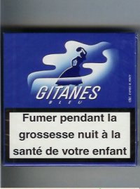 Gitanes Bleu cigarettes wide flat hard box