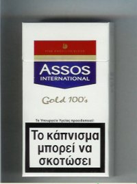 Assos International Gold 100s cigarettes Fine American Blend