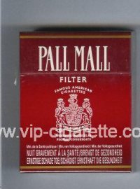 Pall Mall Famous American Cigarettes Filter 25s cigarettes hard box