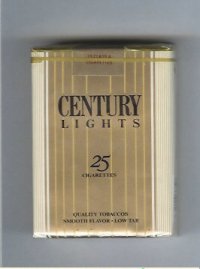 Century Lights 25 cigarettes Quality Tobaccos