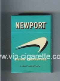 Newport Light Menthol old design Filter Cigarettes hard box  Newport Light Menthol old design Filter Cigarettes hard box