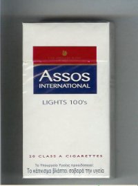Assos International Lights 100s cigarettes