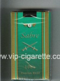 Sabre Menthol Lights 100s Premium Blend cigarettes soft box