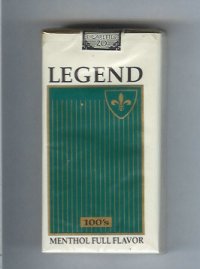Legend Menthol Full Flavor 100s cigarettes soft box