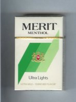 Merit Menthol Ultra Lights cigarettes hard box