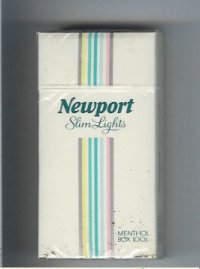 Newport Slim Lights Menthol 100s cigarettes hard box  Newport Slim Lights Menthol 100s cigarettes hard box