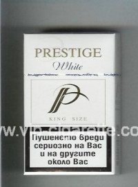 P Prestige White cigarettes hard box