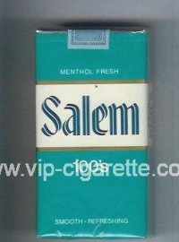 Salem 100s Menthol Fresh green and white and green cigarettes soft box