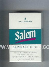 Salem Super Menthol with red line cigarettes hard box