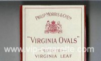 Virginia Ovals Selected Virginia Leaf cigarettes wide flat hard box  Virginia Ovals Selected Virginia Leaf cigarettes wide flat hard box