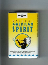 Natural American Spirit Ultra Light Mellow Taste yellow and white cigarettes soft box  Natural American Spirit Ultra Light Mellow Taste yellow and white cigarettes soft box