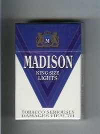 Madison Lights cigarettes hard box