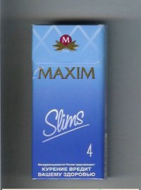 Maxim Slims 4 100s cigarettes hard box