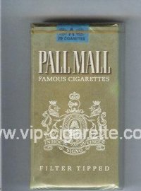 Pall Mall Famous Cigarettes Filter Tipped gold 100s cigarettes soft box