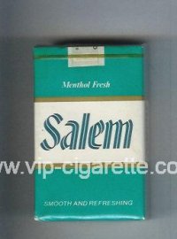 Salem Menthol Fresh green and white and green cigarettes soft box