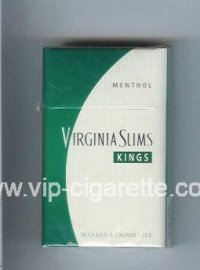 Virginia Slims Kings Menthol cigarettes hard box  Virginia Slims Kings Menthol cigarettes hard box