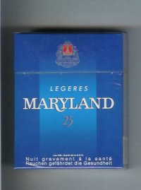 Maryland Legeres 25 blue cigarettes hard box  Maryland Legeres 25 blue cigarettes hard box