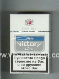 Victory New Silver King Size cigarettes hard box  Victory New Silver King Size cigarettes hard box