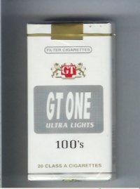 GT One Ultra Lights Filter cigarettes 100s soft box