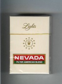 Nevada Lights Filter American Blend white and red and green cigarettes hard box  Nevada Lights Filter American Blend white and red and green cigarettes hard box