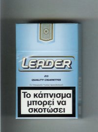 Leader light and blue Cigarettes hard box  Leader light and blue Cigarettes hard box