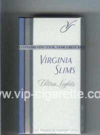 Virginia Slims Ultra Lights 100s cigarettes hard box  Virginia Slims Ultra Lights 100s cigarettes hard box