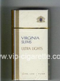 Virginia Slims Ultra Lights 100s Filter cigarettes hard box  Virginia Slims Ultra Lights 100s Filter cigarettes hard box