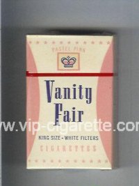 Vanity Fair Pastel Pink Cigarettes hard box