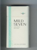 Mild Seven Slim Lights Menthol 100s cigarettes hard box