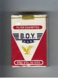 B.O.Y filter cigarettes USA soft box